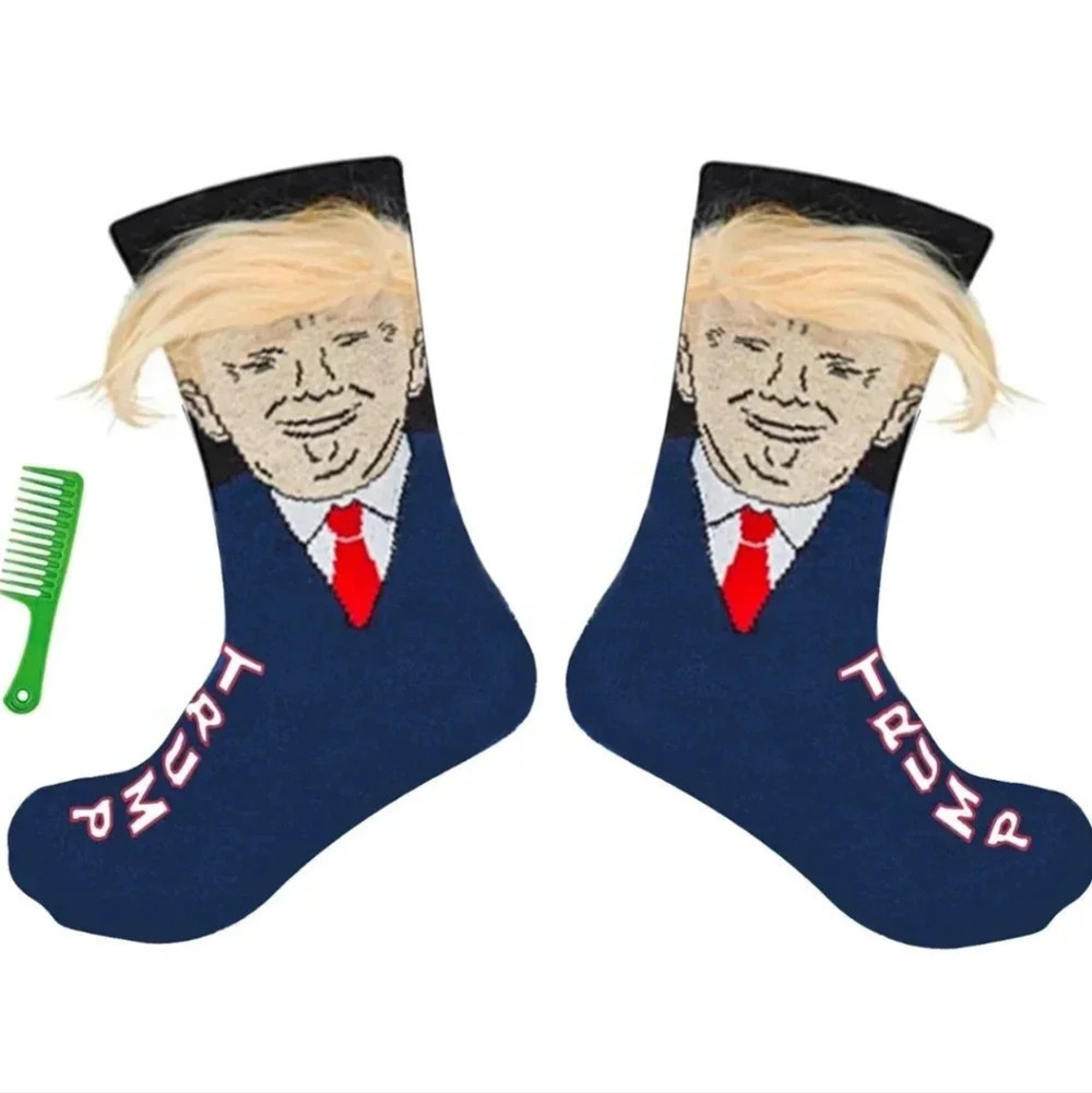 Trump funny hair gag white elephant gift political politics Republican president